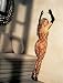Open Diamond Fishnet Body Stocking (Black, One Size)