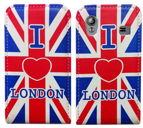 Union Jack Design Flip Ledertasche