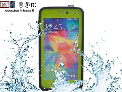 Nancy's Shop Waterproof Dustproof Snowproof Shockproof Hard Armor Protective Cover Case for Cell Phone Samsung Galaxy S5 I9600 Sv S V (2-green Nancy's Shop Waterproof Case Cover)