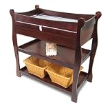 Cherry Sleigh Style Changing Table w/Drawer