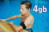 MusicTube Waterproof 4GB Sleek Aluminum MP3 Player With Waterproof InEar Earphones For Underwater Swimming Surfing Shower Skiing And Water Sports  Includes A Fashionable Multi Functional Armband Case