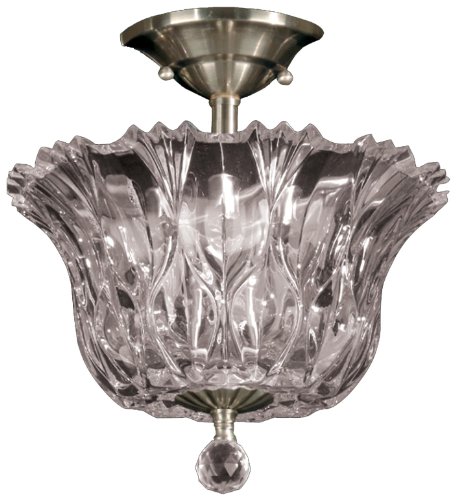 Dale Tiffany GH60708 Foster Street Semi Flush Mount Light, Brushed Nickel and Crystal Shade Reviews 51qR6kLsPvL Dale Tiffany GH60708 Foster Street Semi Flush Mount Light, Brushed Nickel and Crystal Shade Reviews