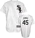 Bobby Jenks Jersey: Adult 2010 Majestic Home Pinstripe Replica #45 Chicago White Sox Jersey