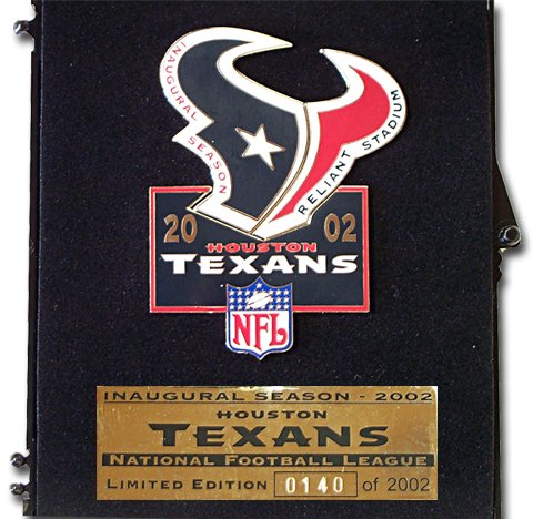 Houston Texans Inaugural Season Puzzle Pin Set - Limited 2,002
