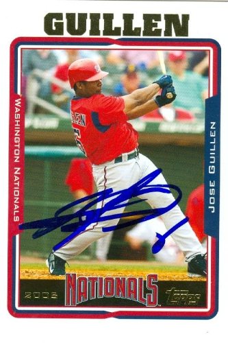 Jose Guillen Autographed/Hand Signed MLB Baseball Card (Washington Nationals) 2006 Topps #UH79