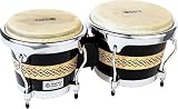 Latin Percussion LPP601 Performer Series Bongos, Black/Natural Chrome Hardware