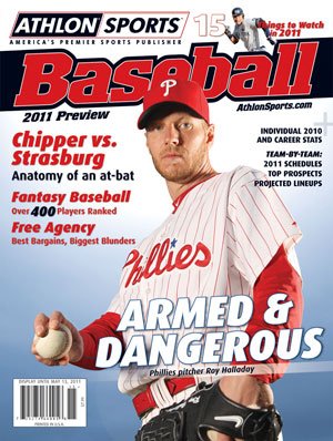 Roy Halladay unsigned Athlon Sports 2011 MLB Baseball Preview Magazine- Philadelphia Phillies Cover