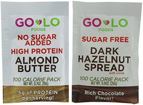 Go Lo Dark Hazelnut &amp; Almond Squeeze Pack - 1 Box of Each