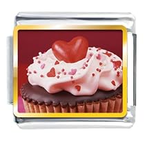 Chocolate Cupcake Love Italian Charms - For Valentines Day Gift