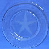 Individually Hand Etched Starfish Glass Salad Plate 8"D Set / 2