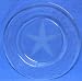 Individually Hand Etched Starfish Glass Salad Plate 8"D Set / 2