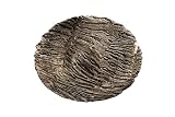 Arda Wild Cat 15-1/2-Inch Platter, Antique Black Silver