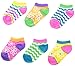 Jefferies Socks Big Girls' Daisy and Wavy Low Cut Socks(Pack of 6)