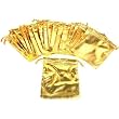 24 Pouches Gold Gift Bags Drawstring Jewelry Favor 5"