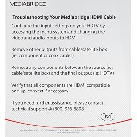 Mediabridge Ultra Series - 6ft High Speed HDMI Cable - Version 1.3 Category 2 Certified - 1080p - Blu-Ray - PS3