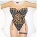 Black Lingerie Bikini Cover up T-shirt Lady's Fun Wear (Plus, White)
