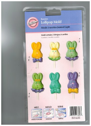 Bunnies Lollipop Mold on a stick