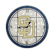 MLB San Diego Padres 12-Inch Art Glass Clock