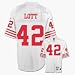 Ronnie Lott 1990 San Francisco 49ers #42 Gridiron Classics Premier Throwback Reebok NFL Football Jer