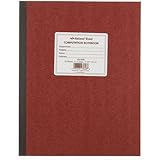 National Brand Computation Notebook, 4 X 4 Quad, Brown, Green Paper, 11.75 x 9.25 Inches, 75 Sheets (43648)