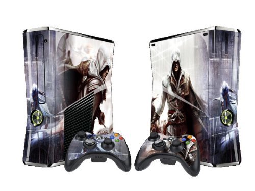 Assassin's Creed Protector Skin Decal Sticker for Xbox 360 Slim (1 piece for the game console & 2 pieces for 2 controllers)