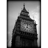 Big Ben London England Black and White Print LNBW3905 5x7
