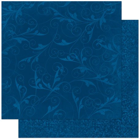 Dark Denim Flourish 12X12 Double Dot Designs 