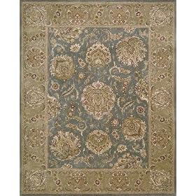 12x9 Blue Hand Tufted Wool Agra Rug by Heritage Unlimited