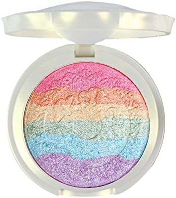 Makeup Rainbow Highlighter Eyeshadow Palette Baked Blush Terrece Handmade Face Shimmer Powder Color #1 by Terrece