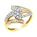 0.50 Carat tw Diamond Cluster Ring in 10K Yellow Gold – size  Carat tw…