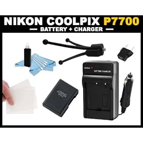 Battery and Charger (EN-EL14) for Nikon Coolpix P7700 Digital Camera + Accessories