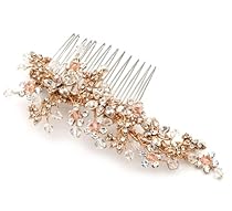 Hot Sale Wedding Bridal Comb, Gold with Champagne Crystals 740G