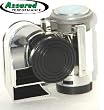 Chrome Nautilus 139db Compact Dual Tone Air Horn Just Plug-n-Blow-Perfect for UTV, Motorcycles, Car & Trucks