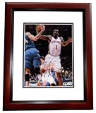 Amare Stoudemire Autographed/Hand Signed New York Knicks 8x10 Photo MAHOGANY CUSTOM FRAME