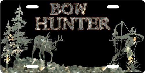 Bow Hunter - Camo Custom License Plate Novelty Tag from Redeye Laserworks