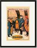 Black Framed/Matted Print 17x23, Comment Washington Traversa le Delaware
