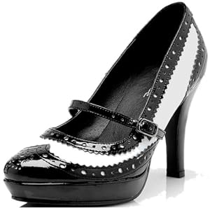 Ellie Shoes Women's Flapper Adult Shoes 7 Black
