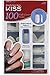 KISS Nails 100 Full Cover Medium Length Nails Kit, Active Square 1 ea (Pack of 4)