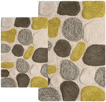 Flhome Stone Pattern Soft Non-Slip Pad Pack of 2