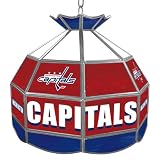 NHL1600-WC - NHL Washington Capitals Stained Glass Tiffany Lamp - 16 inch