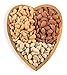 Gourmet Gift Tray with Mixed Nuts Platter, Featuring Roasted and Salted Almonds, Pistachios, & Cashews in a Heart-Shaped Wooden Tray, By Benevelo Gifts
