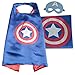 (Captain America) ROXX Superhero Kids Girl Boy Cape and Mask Costume for Child