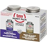 Oatey 30246 PVC Regular Cement and 4-Ounce  NSF Purple Primer Handy Pack