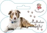 Australian Shepherd Enameled Keychain w/ 5 Charms