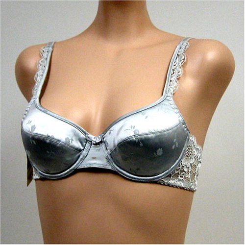 Art-Beau NEW 2 pack $50 GREY Soft Cup Bra Lacy Wings #2421 34AA