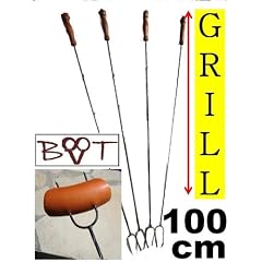4 St�ck 1 Preis L�nge 1 Meter Teleskop W�rstchenspiesse Gem�se grillen