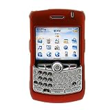 Solid Red Rubberized Snap On Case for RIM Blackberry 8300 8310 8320 8330 Curve Smartphone