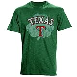 MLB Majestic Threads Texas Rangers St. Patrick's Day Tri-Blend Crew T-Shirt - Green (Small)