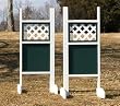 Lattice Top Solid Bottom Wing Standards Horse Jumps