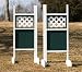 Lattice Top Solid Bottom Wing Standards Horse Jumps